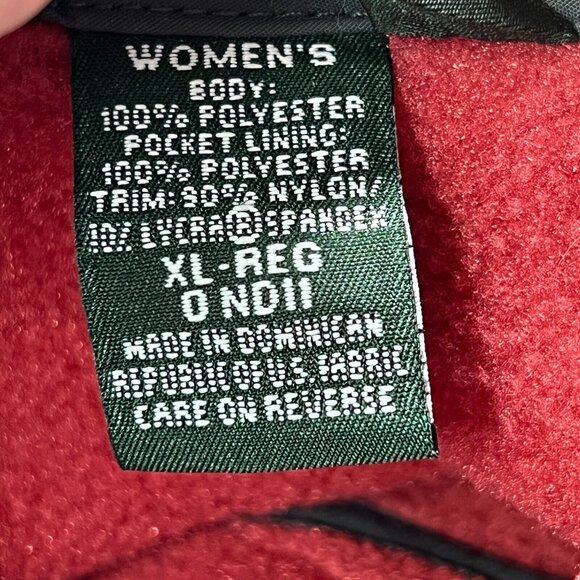Vintage L.L. Bean Fleece Vest Womens XL Full Zip Red Polartec Gorpcore - Picture 4 of 8